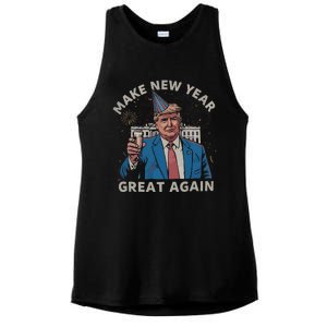 Trump Make New Year Great Again Happy New Years Eve Day 2025 Ladies PosiCharge Tri-Blend Wicking Tank