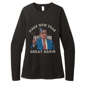 Trump Make New Year Great Again Happy New Years Eve Day 2025 Womens CVC Long Sleeve Shirt