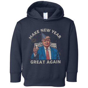 Trump Make New Year Great Again Happy New Years Eve Day 2025 Toddler Hoodie