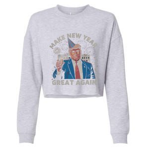 Trump Make New Year Great Again Happy New Years Eve Day 2025 Cropped Pullover Crew