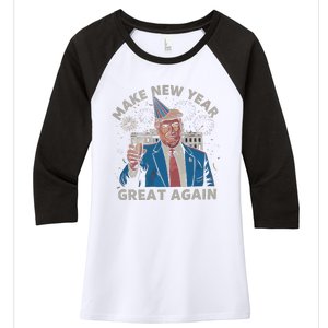 Trump Make New Year Great Again Happy New Years Eve Day 2025 Women's Tri-Blend 3/4-Sleeve Raglan Shirt