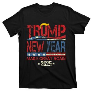 Trump Make New Year Great Again Happy New Years Eve Day 2025 T-Shirt