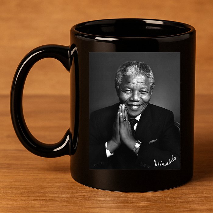 Tata Madiba Nelson Mandela Signature Collection 11oz C Handle Ceramic Mug
