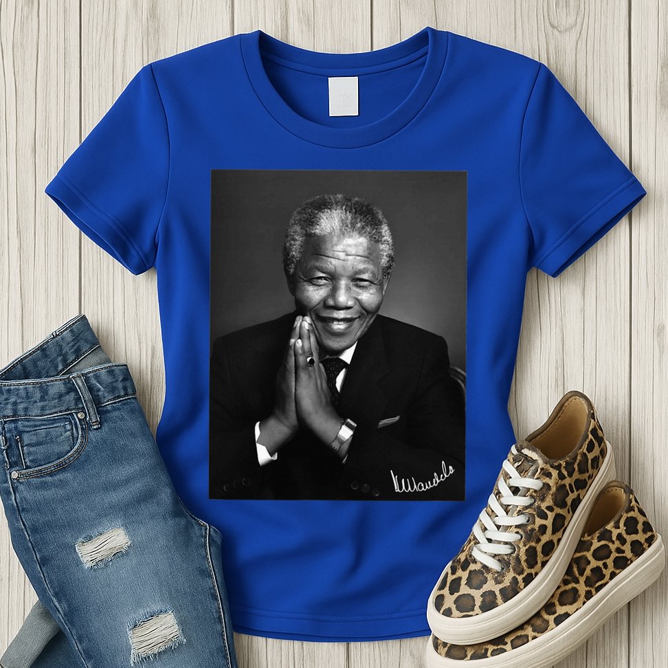 Tata Madiba Nelson Mandela Signature Collection Womens T-Shirt