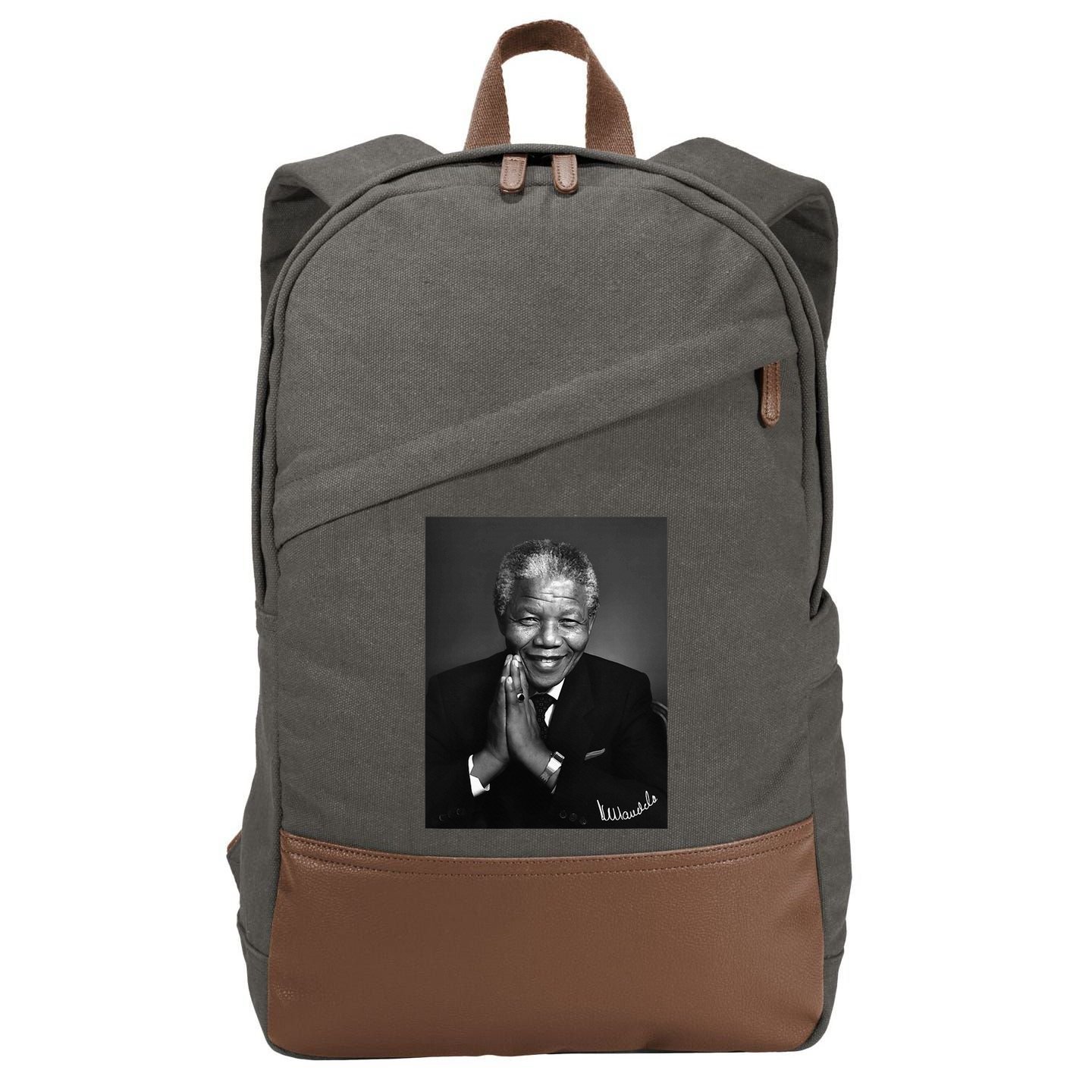Tata Madiba Nelson Mandela Signature Collection Cotton Canvas Backpack
