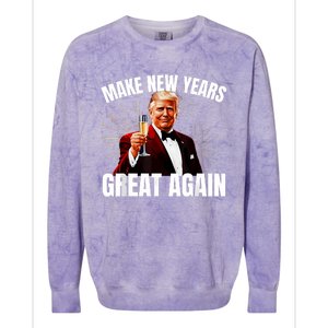 Trump Make New Year Great Again Happy New Years Eve Day 2025 Colorblast Crewneck Sweatshirt