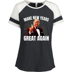 Trump Make New Year Great Again Happy New Years Eve Day 2025 Enza Ladies Jersey Colorblock Tee