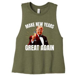 Trump Make New Year Great Again Happy New Years Eve Day 2025 Women's Racerback Cropped Tank