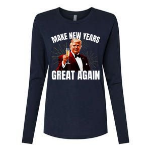 Trump Make New Year Great Again Happy New Years Eve Day 2025 Womens Cotton Relaxed Long Sleeve T-Shirt