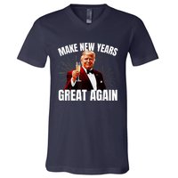 Trump Make New Year Great Again Happy New Years Eve Day 2025 V-Neck T-Shirt