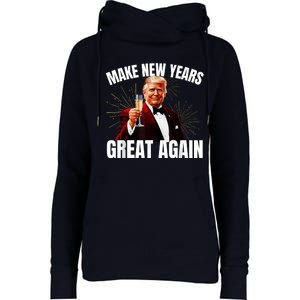 Trump Make New Year Great Again Happy New Years Eve Day 2025 Womens Funnel Neck Pullover Hood