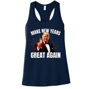 Trump Make New Year Great Again Happy New Years Eve Day 2025 Women's Racerback Tank