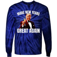 Trump Make New Year Great Again Happy New Years Eve Day 2025 Tie-Dye Long Sleeve Shirt