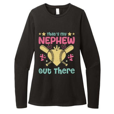 ThatS My Nephew Out There Baseball Aunt Auntie MotherS Day Gift Womens CVC Long Sleeve Shirt