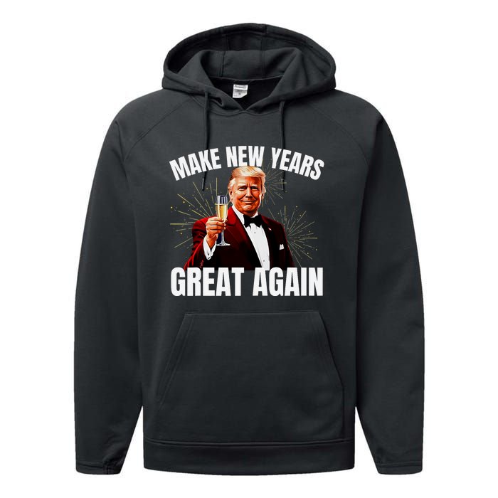 Trump Make New Year Great Again Happy New Years Eve Day 2025 Performance Fleece Hoodie