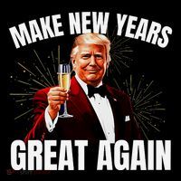 Trump Make New Year Great Again Happy New Years Eve Day 2025 Sustainable Bucket Hat