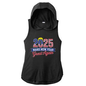 Trump Make New Year Great Again Happy New Years Eve Day 2025 Ladies PosiCharge Tri-Blend Wicking Draft Hoodie Tank