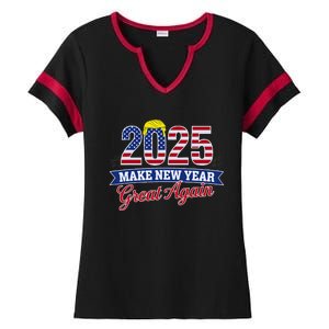 Trump Make New Year Great Again Happy New Years Eve Day 2025 Ladies Halftime Notch Neck Tee