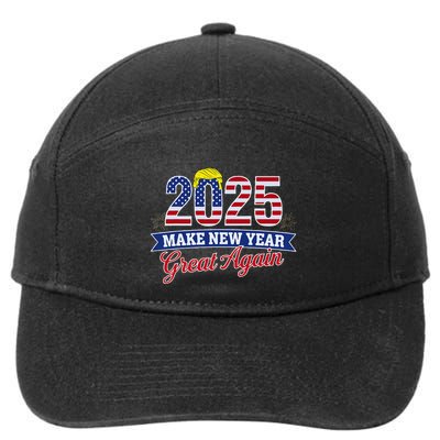 Trump Make New Year Great Again Happy New Years Eve Day 2025 7-Panel Snapback Hat