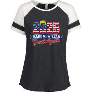 Trump Make New Year Great Again Happy New Years Eve Day 2025 Enza Ladies Jersey Colorblock Tee