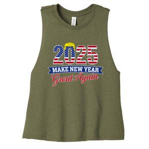 Trump Make New Year Great Again Happy New Years Eve Day 2025 Women's Racerback Cropped Tank