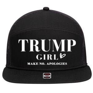 Trump Make No Apologies Trump Election 2024 Gift 7 Panel Mesh Trucker Snapback Hat