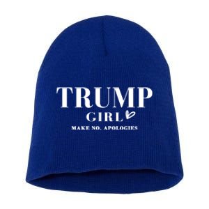 Trump Make No Apologies Trump Election 2024 Gift Short Acrylic Beanie