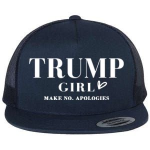 Trump Make No Apologies Trump Election 2024 Gift Flat Bill Trucker Hat