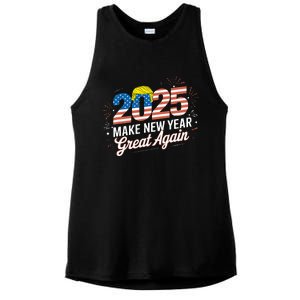 Trump Make New Year Great Again Happy New Years Eve Day 2025 Ladies PosiCharge Tri-Blend Wicking Tank