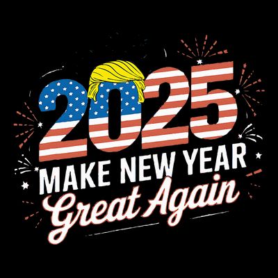 Trump Make New Year Great Again Happy New Years Eve Day 2025 T-Shirt