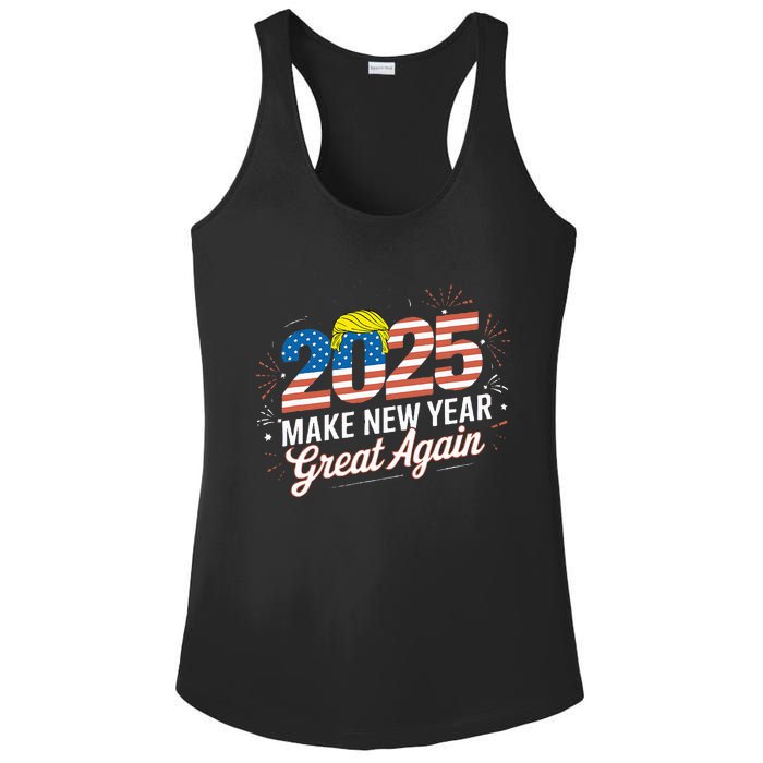 Trump Make New Year Great Again Happy New Years Eve Day 2025 Ladies PosiCharge Competitor Racerback Tank