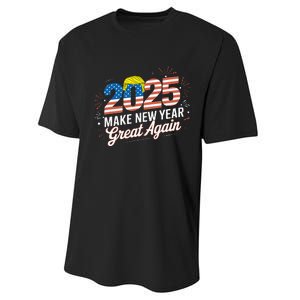 Trump Make New Year Great Again Happy New Years Eve Day 2025 Performance Sprint T-Shirt