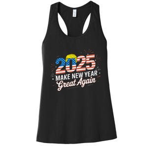 Trump Make New Year Great Again Happy New Years Eve Day 2025 Women's Racerback Tank