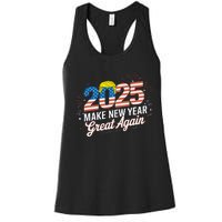 Trump Make New Year Great Again Happy New Years Eve Day 2025 Women's Racerback Tank