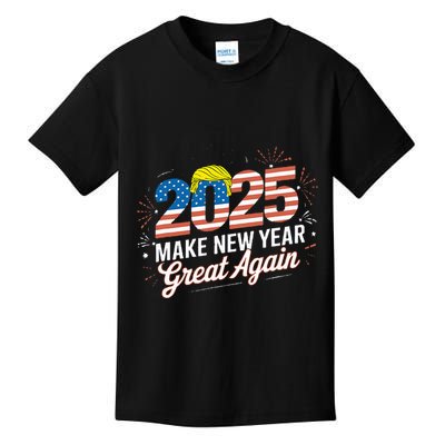Trump Make New Year Great Again Happy New Years Eve Day 2025 Kids T-Shirt