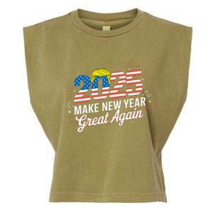 Trump Make New Year Great Again Happy New Years Eve Day 2025 Garment-Dyed Women's Muscle Tee