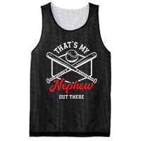 That's My Nephew Out There Proud Baseball Uncle Aunt Mesh Reversible Basketball Jersey Tank