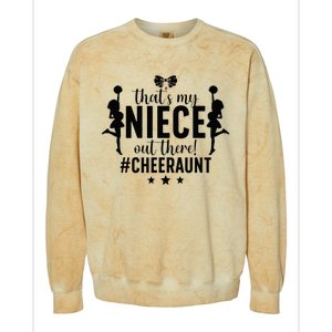 That's My Niece Cheer Aunt Cheerleading Auntie Colorblast Crewneck Sweatshirt