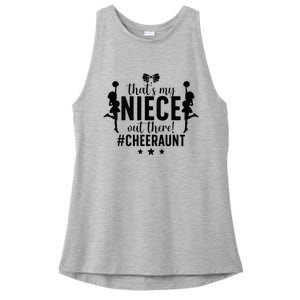 That's My Niece Cheer Aunt Cheerleading Auntie Ladies PosiCharge Tri-Blend Wicking Tank