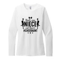 That's My Niece Cheer Aunt Cheerleading Auntie Womens CVC Long Sleeve Shirt