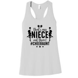 That's My Niece Cheer Aunt Cheerleading Auntie Women's Racerback Tank