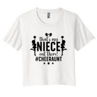 That's My Niece Cheer Aunt Cheerleading Auntie Women's Crop Top Tee