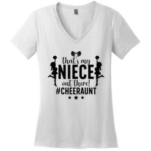 That's My Niece Cheer Aunt Cheerleading Auntie Women's V-Neck T-Shirt