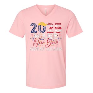 Trump Make New Year Great Again Happy New Years Eve Day 2025 V-Neck T-Shirt