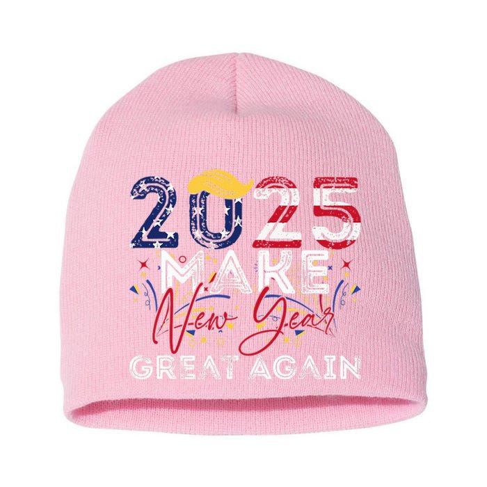 Trump Make New Year Great Again Happy New Years Eve Day 2025 Short Acrylic Beanie