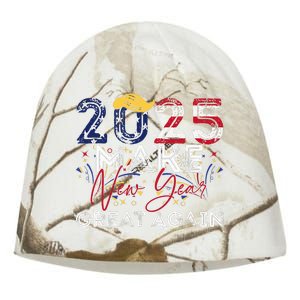 Trump Make New Year Great Again Happy New Years Eve Day 2025 Kati - Camo Knit Beanie