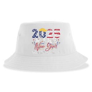 Trump Make New Year Great Again Happy New Years Eve Day 2025 Sustainable Bucket Hat