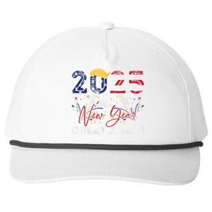 Trump Make New Year Great Again Happy New Years Eve Day 2025 Snapback Five-Panel Rope Hat