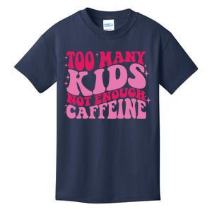 Too Many Not Enough Caffeine Coffee Lovers retro Kids T-Shirt