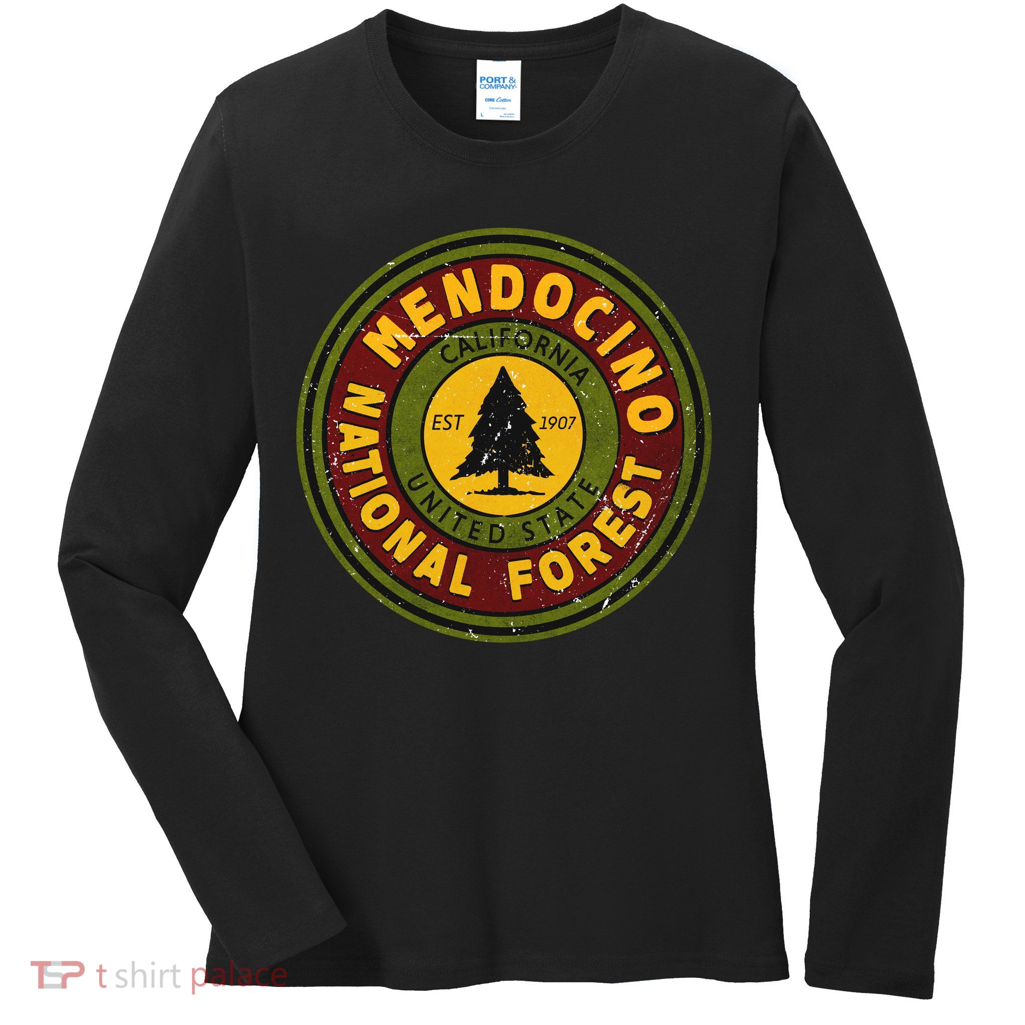 The Mendocino National Forest Ladies Long Sleeve Shirt